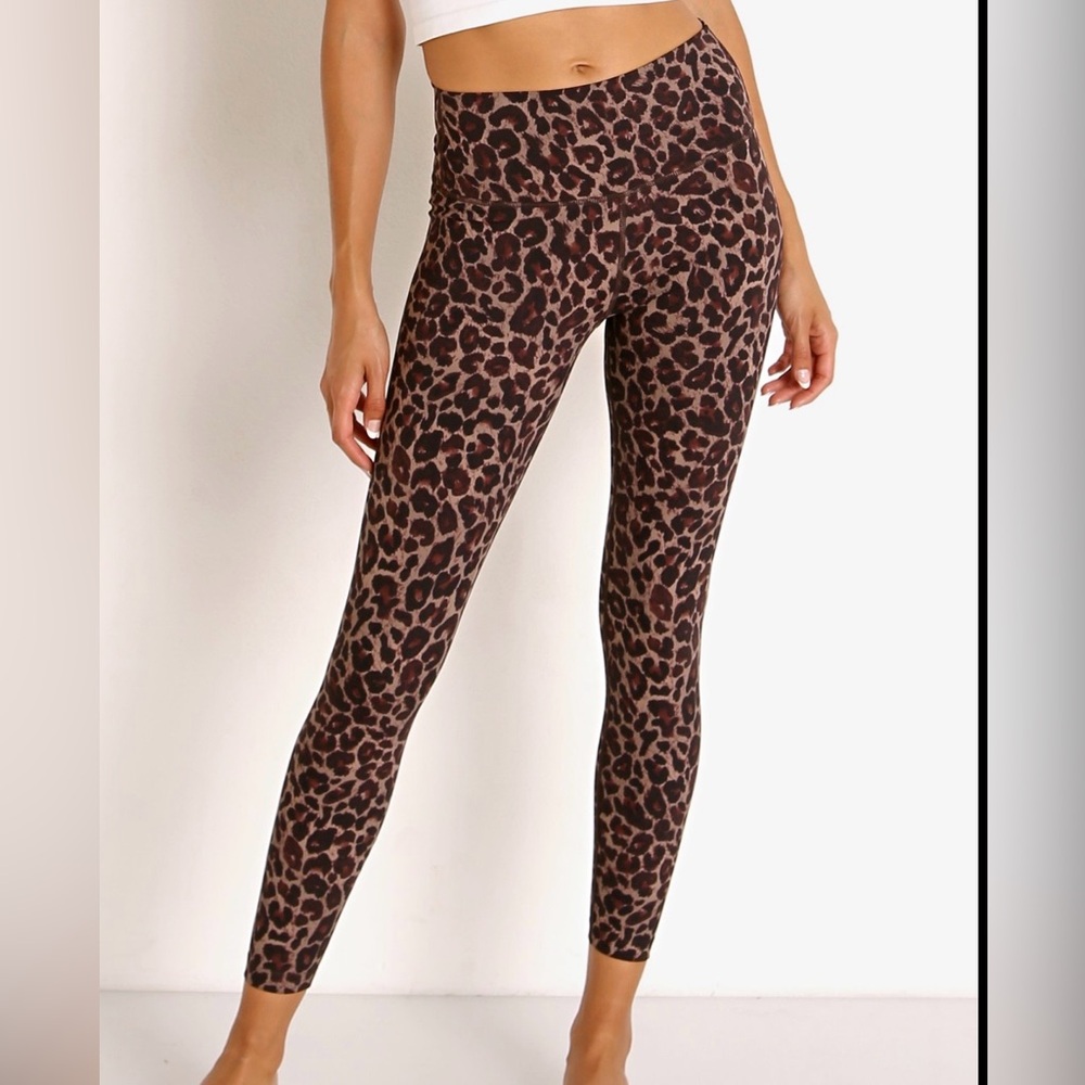 Varley Brown Leopard Print Leggings